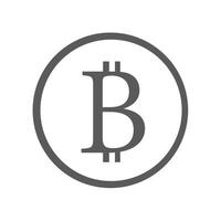 bitcoin signe icône vecteur simple