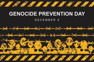 contexte de la journée de prévention du génocide. vecteur