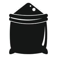 icône de sac de poudre de construction, style simple vecteur