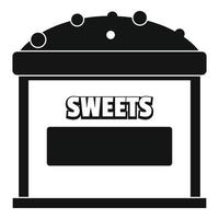 icône de vente de bonbons, style simple. vecteur
