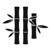 icône de bâton de bambou, style simple vecteur