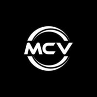 création de logo de lettre mcv en illustration. logo vectoriel, dessins de calligraphie pour logo, affiche, invitation, etc. vecteur