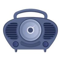icône radio vintage, style cartoon vecteur