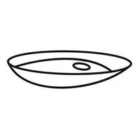 icône de moules alimentaires, style de contour vecteur