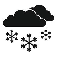 icône de nuage de neige, style simple vecteur