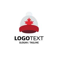 chapeau casquette feuille canada entreprise logo modèle plat couleur vecteur