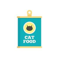 icône de nourriture pour chat, style plat vecteur