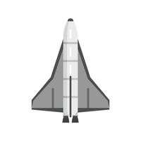 icône de vaisseau spatial américain, style plat vecteur