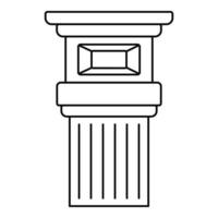 icône de colonne romaine, style de contour vecteur
