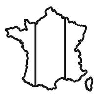 icône du territoire français, style de contour vecteur