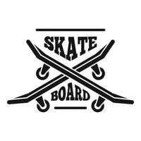 logo de skateboard hipster, style simple vecteur