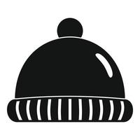 icône de chapeau d'hiver, style simple vecteur