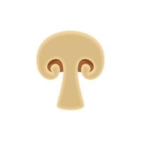 moitié de l'icône de champignon, style plat vecteur