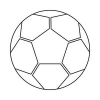 icône de ballon de football, style de contour vecteur