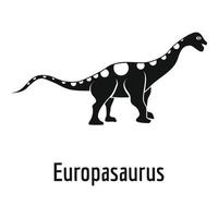 icône europasaurus, style simple. vecteur