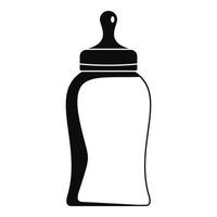 icône de mamelon de bouteille, style simple vecteur