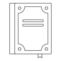 icône de roman, style de contour. vecteur