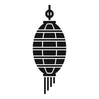 icône de lanterne orientale, style simple vecteur