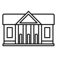 icône de palais de justice de fenêtre, style de contour vecteur