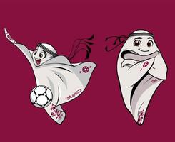 mascottes coupe du monde fifa qatar 2022 logo officiel champion mondial symbole conception vecteur abstrait illustration