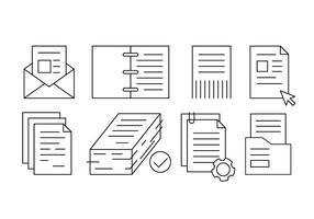 Gratuit Bureau linéaire documents et papiers vecteur