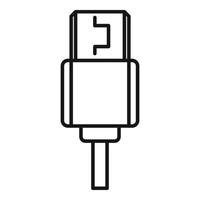 icône de câble de type c, style de contour vecteur