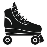 icône nostalgique de patins à roulettes, style simple vecteur