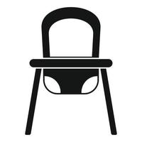 icône de chaise d'alimentation pour bébé, style simple vecteur