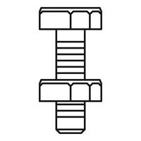 icône de boulon, style de contour vecteur