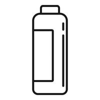 icône de bouteille de nettoyage en poudre, style de contour vecteur