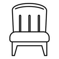 icône de fauteuil de canapé, style de contour vecteur