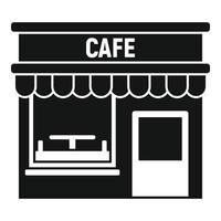 icône de magasin de rue de café, style simple vecteur