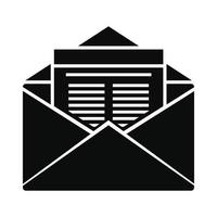 icône de courrier, style simple vecteur