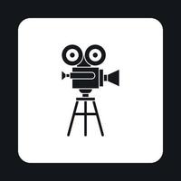 icône de caméra de cinéma rétro, style simple vecteur