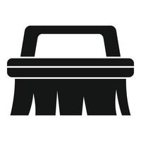 icône de brosse de nettoyage, style simple vecteur