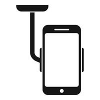 icône de support de téléphone de voiture, style simple vecteur