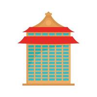icône de bâtiment de taipei, style plat vecteur