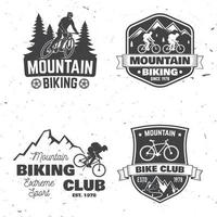 ensemble de clubs de VTT. illustration vectorielle. vecteur