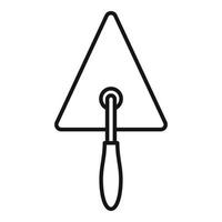 icône de main de couteau à mastic, style de contour vecteur