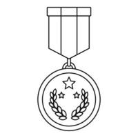 Médaille icône vecteur fine ligne