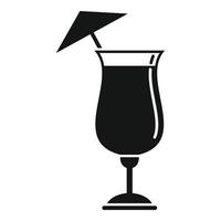 icône de cocktail bar, style simple vecteur