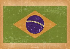 Drapeau grunge du Brésil