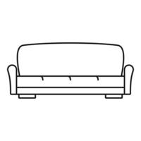 icône de canapé, style de contour vecteur