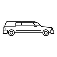 icône de limousine d'affaires, style de contour vecteur