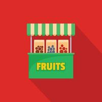 icône de vente de fruits, style plat. vecteur