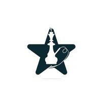 narguilé et logo de concept d'étoile. ensemble de narguilé et illustration vectorielle de stock d'accessoires. vecteur