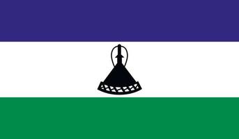 Image du drapeau du lesotho vecteur