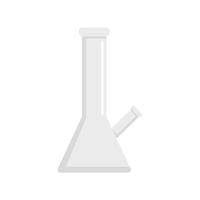 icône de flacon de cannabis chimique, style plat vecteur