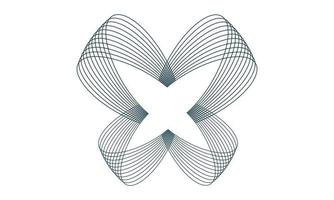 logo de ligne papillon boucle abstraite vecteur