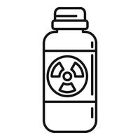 icône de bouteille atomique, style de contour vecteur